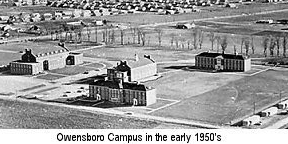 Kentucky Wesleyan College campus in the 1950s
